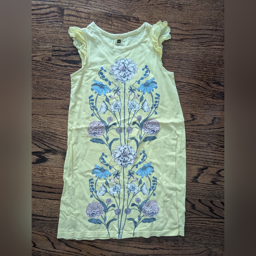 Tea Collection Yellow Floral Kids Dress